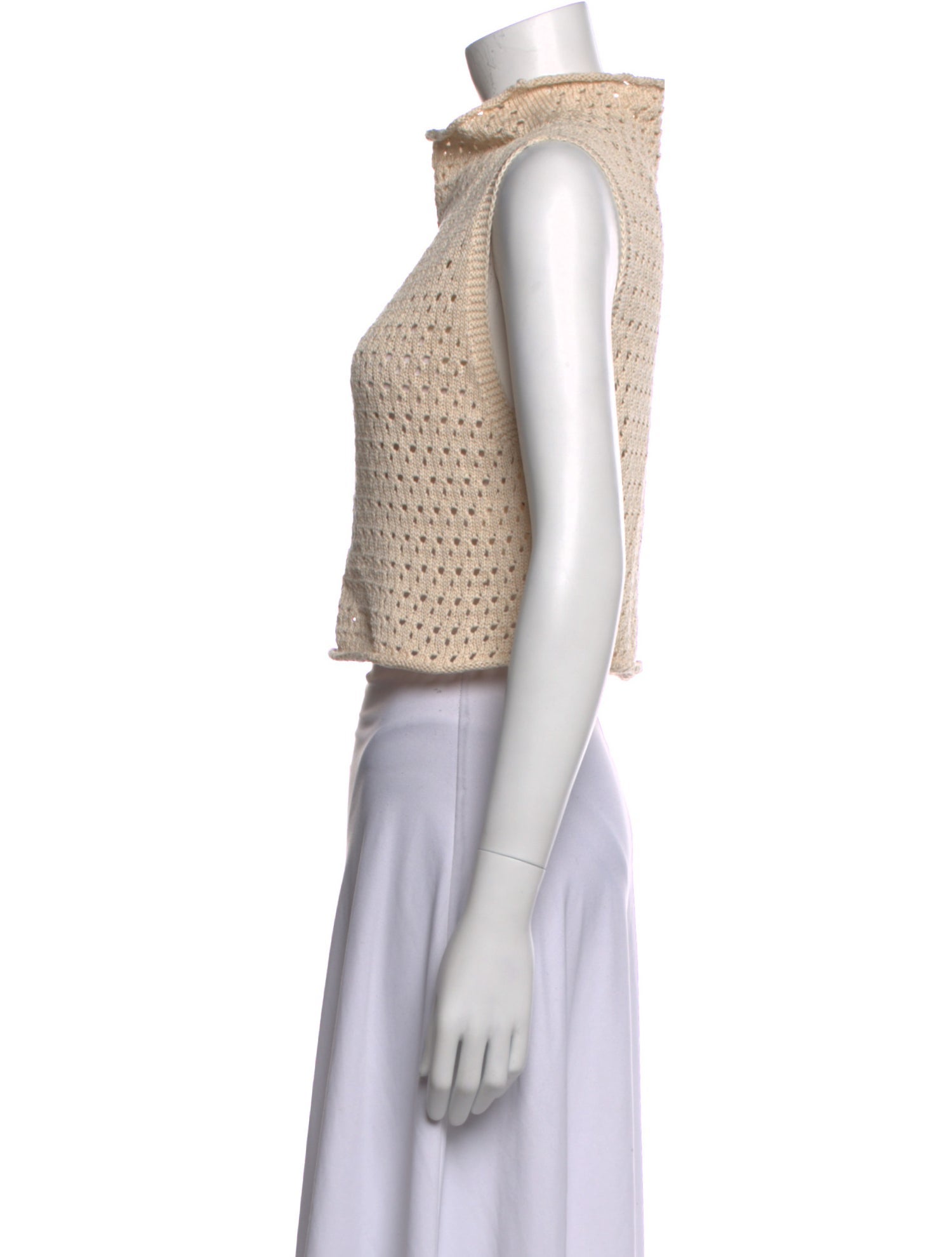 Savannah Morrow The Label Mock Neck Sleeveless Crop Top